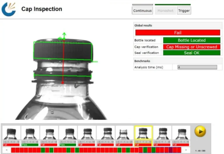 cap inspection detailed from CORPEX Machine vision