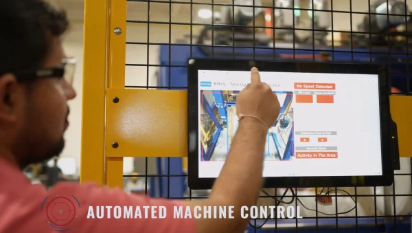 CORPEX CMVS machine vision system inspecting cable in real time on a production line