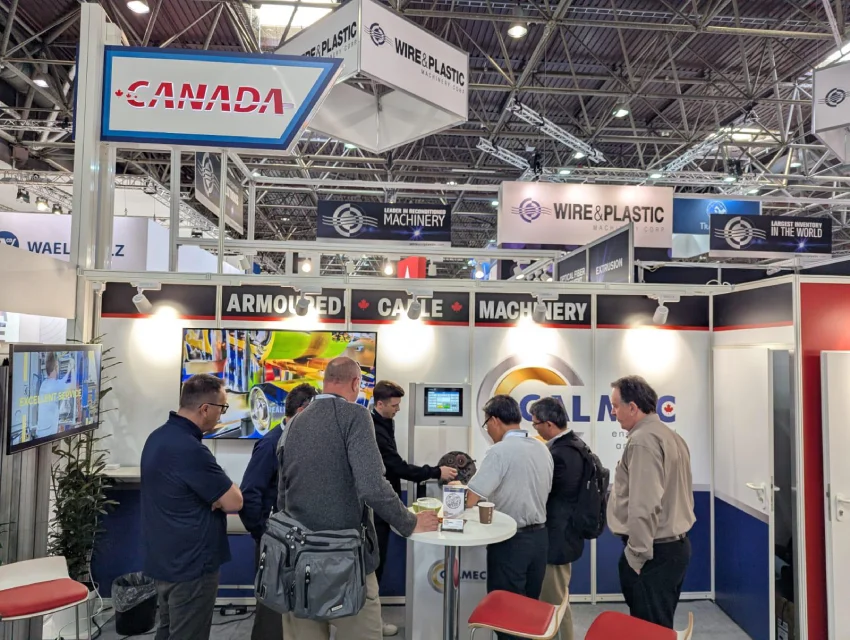 CORPEX and CALMEC showcasing industrial AI and machine vision technologies during wire Düsseldorf 2026.
