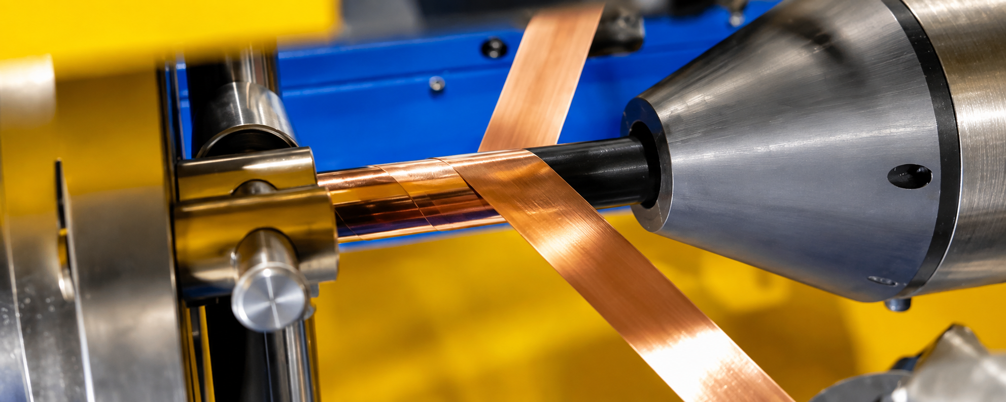 Machine vision for copper taping during cable production
