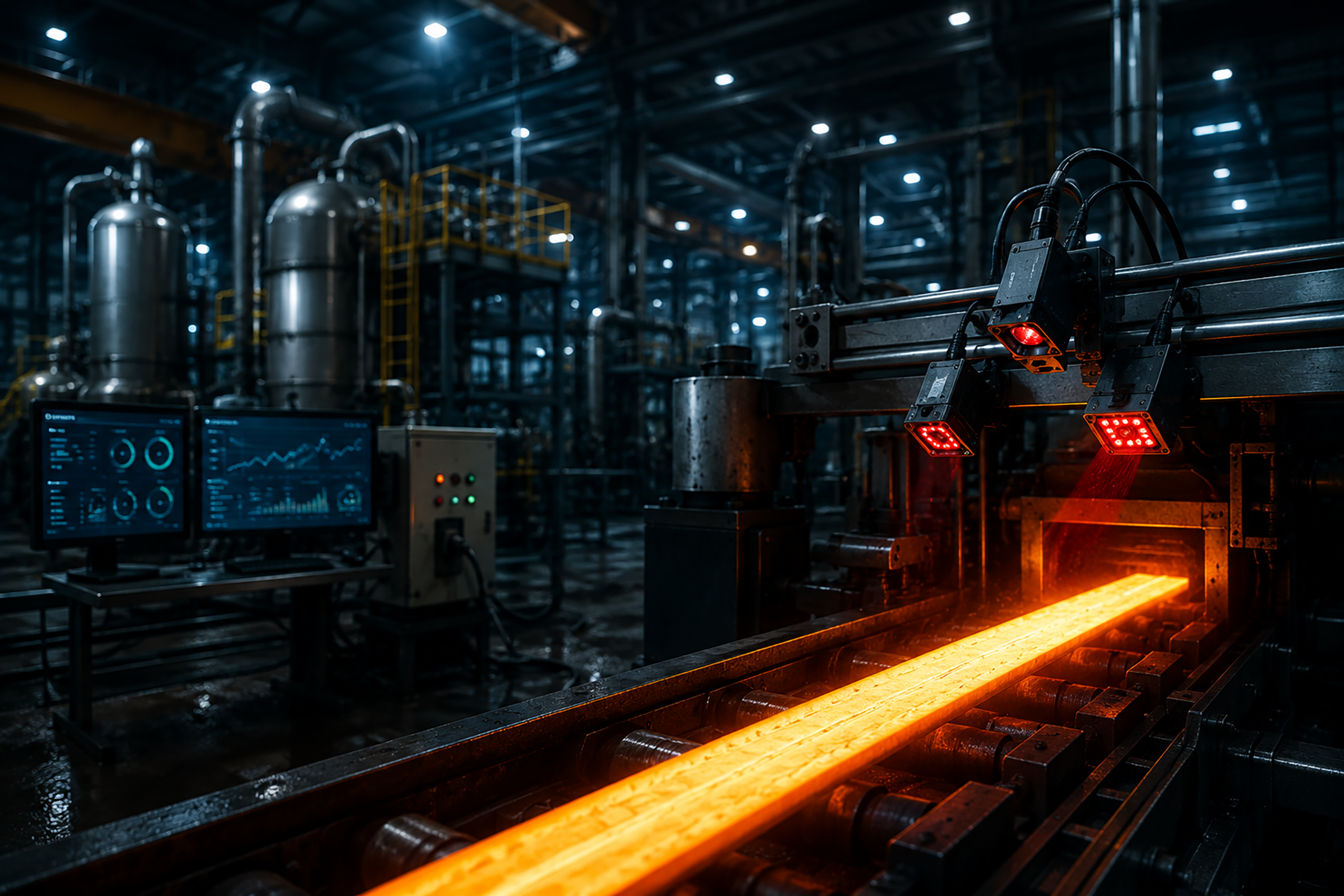 Industrial machine vision monitoring manufacturing process conditions